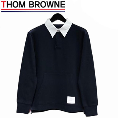 THOM BROWNE-08202 톰 브라운 그레이 폴로 스웨트셔츠 남성용