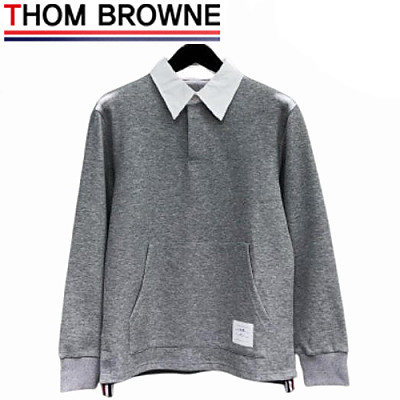 THOM BROWNE-08201 톰 브라운 네이비 폴로 스웨트셔츠 남성용