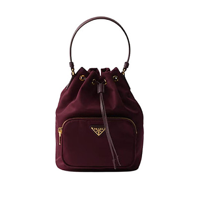 PRADA-1BH038 프라다 블랙 듀엣 나일론 스몰 버킷백