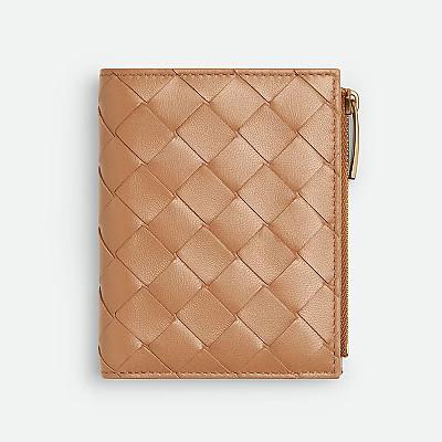 BOTTEGA VENETA-742330 보테가 베네타 프레쉬 민트 스몰 인트레치아토 폴더형 지퍼 지갑
