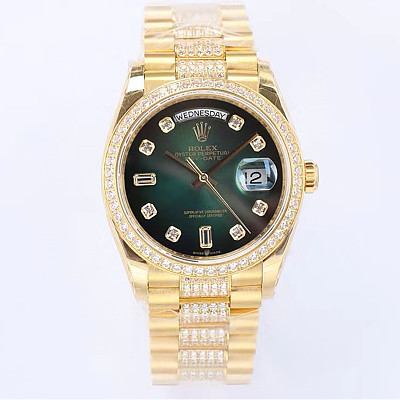[TW Factory][스페셜오더]ROLEX-228239 롤렉스 데이-데이트 다이아 스틸 그린다이얼 페이크시계 40mm