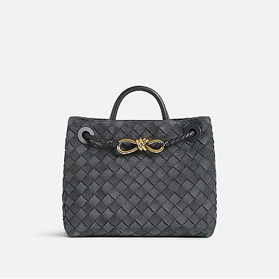 [스페셜오더]BOTTEGA VENETA-743568 보테가 베네타 그래피트 스웨이드 안디아모 스몰 탑 핸들 백 25CM(766014 동일제품)