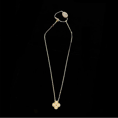 [스페셜오더]VAN CLEEF ARPELS-6120 반클리프 골드&그레이 그린 알함브라 펜던트