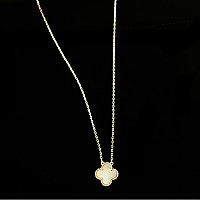 VAN CLEEF ARPELS-VCARA4 반클리프 옐로우 골드/화이트 빈티지 알함브라 펜던트