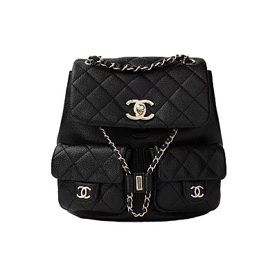 [스페셜오더]CHANEL-AS2908 샤넬 듀마 원포켓 백팩 스몰 카프스킨 블랙 금장