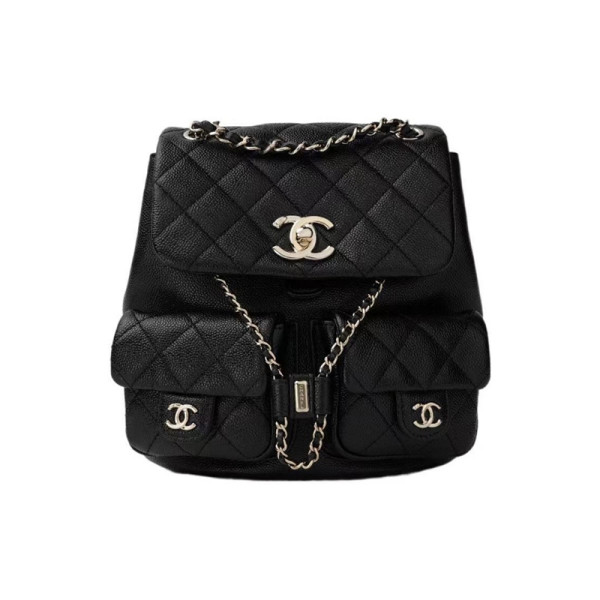 [스페셜오더]CHANEL-AS3860 샤넬 DUMA 듀마 투포켓 백팩 미디움 캐비어 블랙 금장