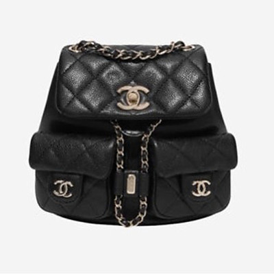[스페셜오더]CHANEL-AS2908 샤넬 듀마 원포켓 백팩 스몰 카프스킨 블랙 금장