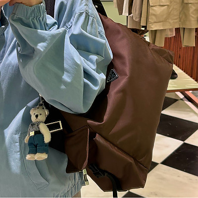 [스페셜오더]PRADA-2VH204 프라다 익스플로러 사이드 포켓 메신저 백 블랙