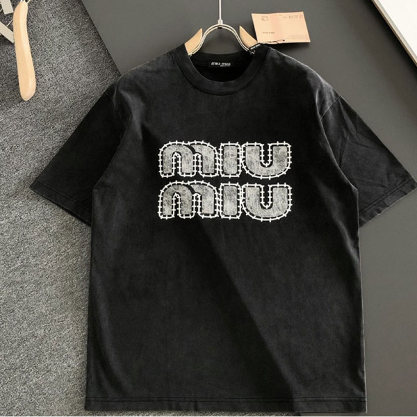 MIUMIU-04209 미우미우 2026SS 봄/여름 남녀공용 크루넥 티셔츠