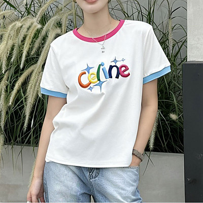CELINE-05111 셀린느 2026년 여성용 신상 크루넥 티셔츠