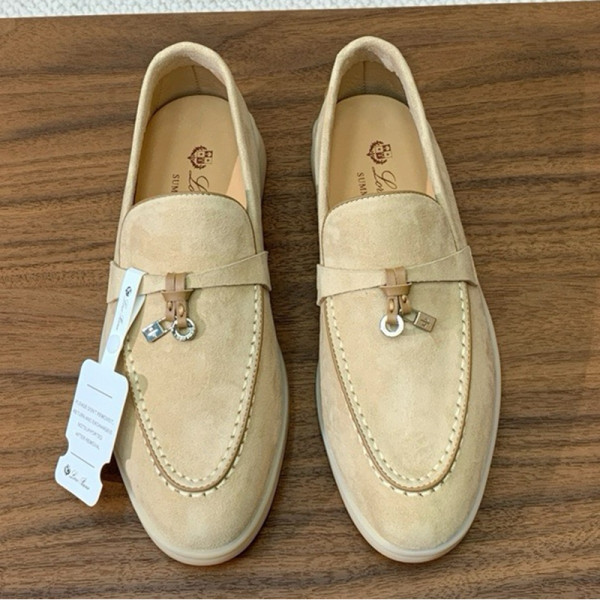 Loro Piana-052733 로로 피아나 스웨이드 테두리 스티치 플랫 슈즈 남녀성용 (7컬러)