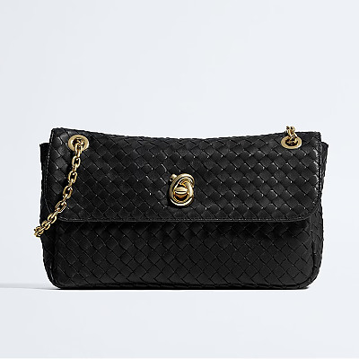 [스페셜오더]BOTTEGA VENETA-876648 보테가 베네타 인트레치아토 체인 매디슨 블랙