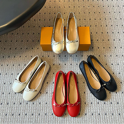 TOD'S-062310 토즈 2026SS 여름 신제품 라운드 토 보우 플랫 발레 플랫