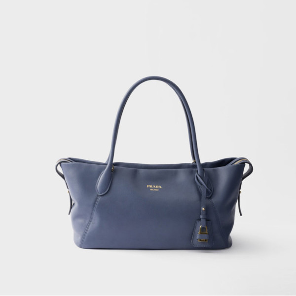 [스페셜오더]PRADA-1BG661 프라다 블루 미듐 가죽 핸드백