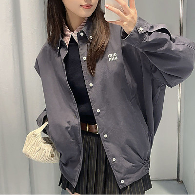 MIUMIU-08144 미우미우 2026SS 남녀공용 디스트레스드 쇼트 재킷