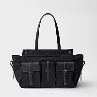 [스페셜오더]PRADA-2VG139 프라다 루트 캔버스 앤 레더 토트백 카키