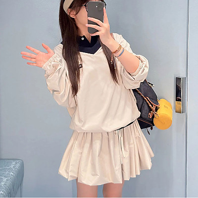 MIUMIU-08271 미우미우 2026SS 테크 패브릭 셔츠