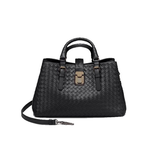 BOTTEGA VENETA-489509 보테가 베네타 블랙 인트레치아토 카프 스몰 로마 백