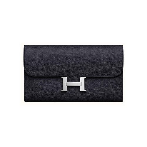 [스페셜오더]HERMES-H063626 에르메스 느와르 앱송 Constance 콘스탄스 실버 하드웨어 롱 월릿