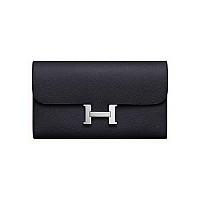 [스페셜오더]HERMES-H063626 에르메스 블루 일렉트리크 앱송 Constance 콘스탄스 실버 하드웨어 롱 월릿