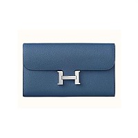 [스페셜오더]HERMES-H063626 에르메스 느와르 앱송 Constance 콘스탄스 실버 하드웨어 롱 월릿