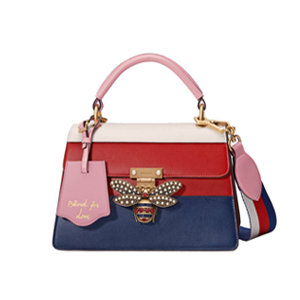 [스페셜오더]GUCCI-476541 9753 구찌 GG 수프림 캔버스 화이트 가죽 Queen Margaret 탑 핸들 백