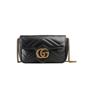 [스페셜오더]GUCCI-476433 1000 구찌 GG 마몽 블랙 마틀라세 수퍼 미니백