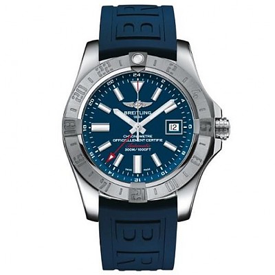 [스페셜오더]BREITLING-브라이틀링 어밴져 II GMT 마리나 블루 스틸 워치43mm