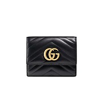 [스페셜오더]GUCCI-474802 6433 구찌 GG 마몽 레드 마틀라세 쉐브론 2단 지갑