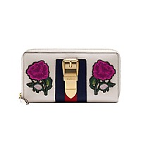 [스페셜오더]GUCCI-476083 6473 구찌 실비 Web 지퍼 어라운드 레드 장지갑