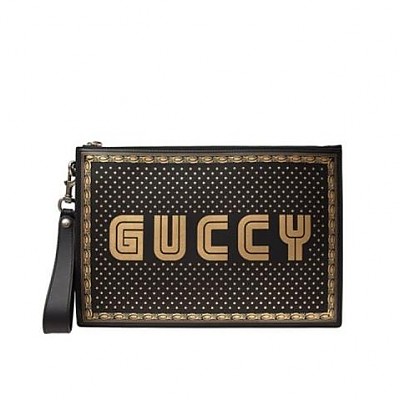 [스페셜오더]GUCCI 510489-8711 구찌 스트라이프 가죽 파우치