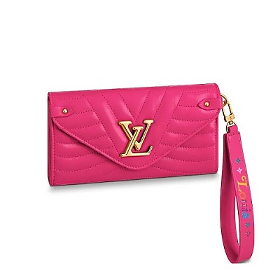 [스페셜오더]LOUIS VUITTON-M63729 루이비통 스무스 핑크 물결 패턴 뉴 웨이브 롱 월릿