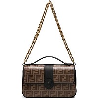 [스페셜오더]FENDI-8BT297 #팬디레플리카 브라운 더블 F 라지 체인 핸드백