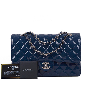 [스페셜오더]CHANEL-A01112 샤넬 블랙 페이던트 골드 클래식 미디엄 더블 플랩백