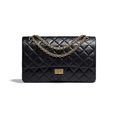 [스페셜오더]CHANEL-A37587 샤넬 블랙 골드 빈티지 2.55 라지 플랩백