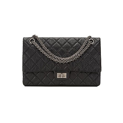 [스페셜오더]CHANEL-A37587 샤넬 블랙 실버 빈티지 2.55 라지 플랩백