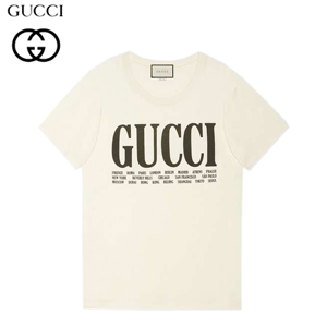 GUCCI-492347 7561 구찌 화이트 코튼 구찌 시티 프린트 티셔츠