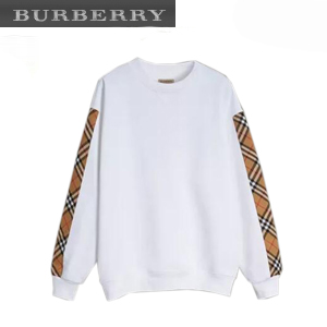 [스페셜오더]BURBERRY-40747921 버버리 빈티지 체크 디테일 코튼 블렌드 스웨트셔츠