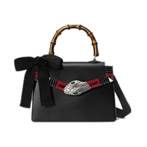 [스페셜오더]GUCCI-453751 1094 구찌 릴리트 블랙가죽 스몰 탑 뱀부 핸들백