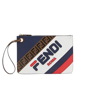 [스페셜오더]FENDI-8BS021 펜디 멀티 컬러 송아지 가죽 Fendi Mania 레터링 미디엄 트리플렛 클러치