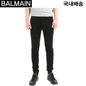 [자체제작] PIERRE BALMAIN-피에르발망 16SS 절개라인 바이커 백포켓 조거 트레이닝 팬츠 블랙