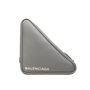 [스페셜오더]BALENCIAGA-발렌시아가 송아지 가죽 스몰 사이즈 트라이앵글 파우치 M 그레이