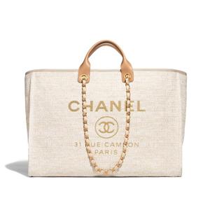 [스페셜오더]CHANEL-A66942 샤넬 캔버스 카프스킨 골드 메탈 베이지 라지 토트 백