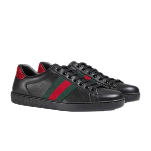 [스페셜오더]GUCCI-386750 1078 구찌 Ace web 디테일 블랙 로우탑 남성 스니커즈