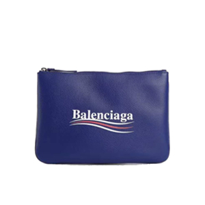 [스페셜오더]BALENCIAGA-516358 발렌시아가 송아지 가죽 블루 에브리데이 파우치 M