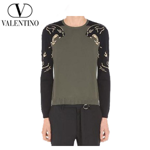 VALENTINO-발렌티노 판테라 인타르시아 디테일 니트