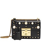 [스페셜오더]GUCCI-432182 1093 구찌 페들락 블랙 스몰 아플리케 스터드 숄더백