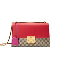 [스페셜오더]GUCCI-409486 9785 구찌 페드락 미디엄 GG 수프림 캔버스 블랙/브라운가죽 숄더백